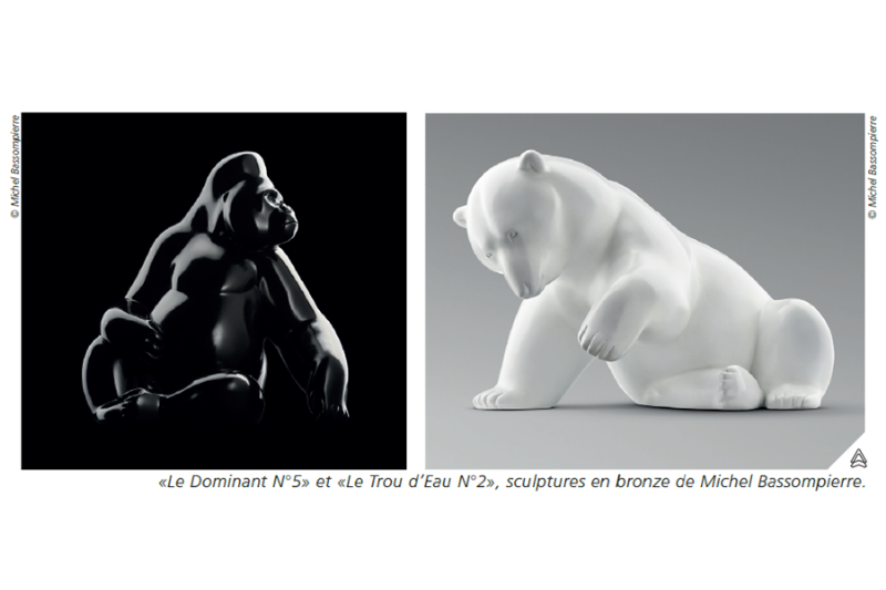 Diverses sculptures animales en bronze de François Pompon, mettant en lumière sa maîtrise et sa diversité artistique